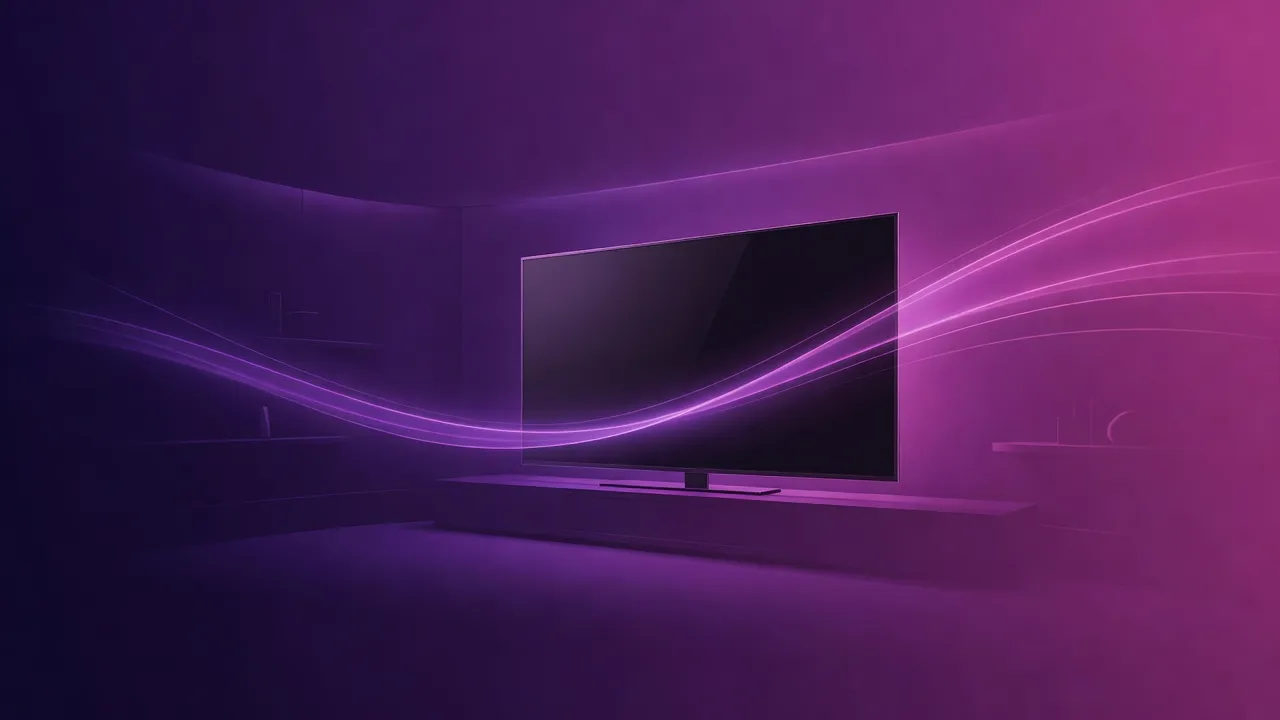 Abstract purple home cinema illustration
